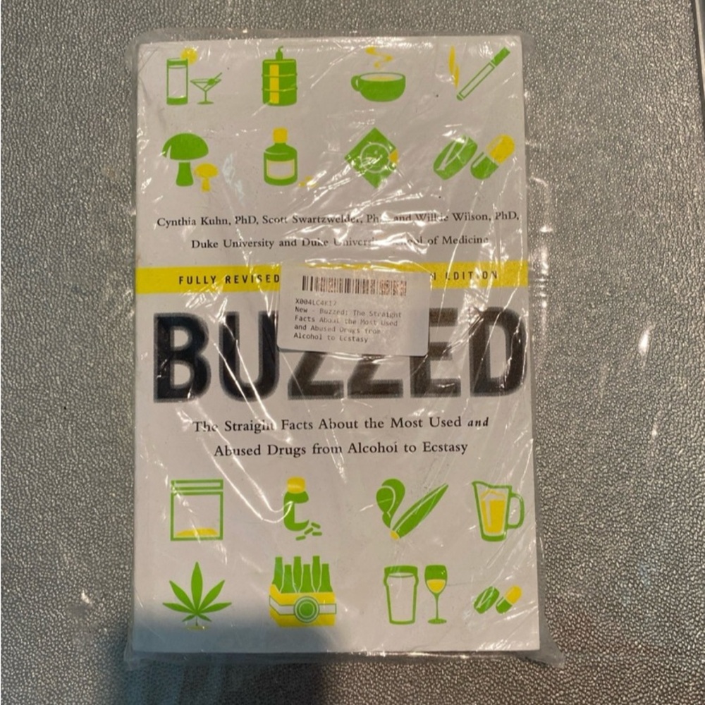 Buzzed Book with Green and Yellow Icons